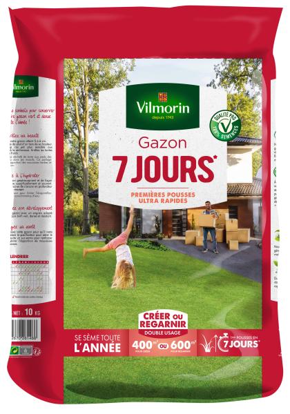 7 jours, pousse rapide - Gazon 7 jours - 10 kg - face recto